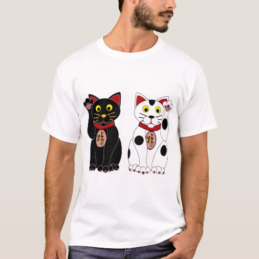 幸運な猫 Tシャツ (正面)