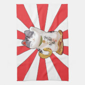 幸運な猫B キッチンタオル (縦)