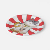 幸運な猫B ペーパープレート (アングル)