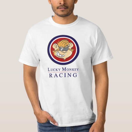 幸運な猿の競争 Tシャツ (正面)