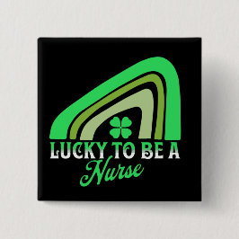 幸運な看護師|Lucky to be a Nurse | 聖パトリックの日の看護師 缶バッジ