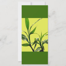 幸運な竹の緑の葉緑の保穏やかな読上で