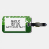 幸運な緑のシャムロックパターン ラゲッジタグ (裏面横)