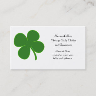 幸運な緑のシャムロック 名刺