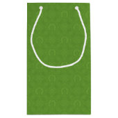 幸運な緑アイコンパターン スモールペーパーバッグ (裏面)