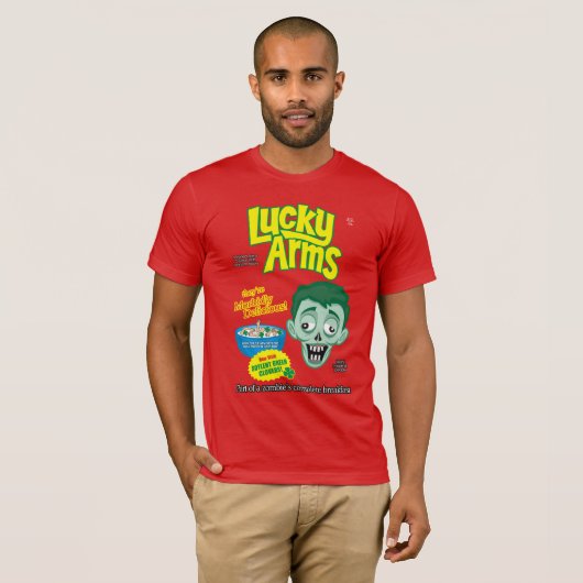 幸運な腕の穀物 Tシャツ (正面フル)