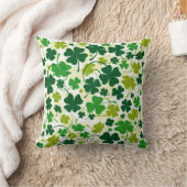 幸運な花のクローバー クッション (ブランケット)