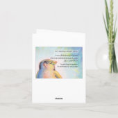 幸運な象-メッセージカード- 4" x 5.6" カード (裏面)