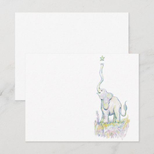 幸運な象 招待状 (正面/裏面)