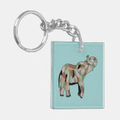 幸運な象Keychain キーホルダー (正面左)