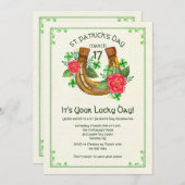 幸運な蹄鉄の招待状 招待状 (正面/裏面)