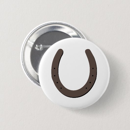 幸運な蹄鉄 缶バッジ (正面&裏面)