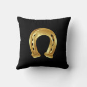 幸運な金の馬蹄形 クッション (裏面)