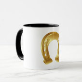 幸運な金の馬蹄形 マグカップ (正面左)