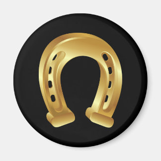 幸運な金の馬蹄形 マグネット