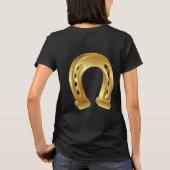 幸運な金の馬蹄形 Tシャツ (裏面)