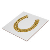 幸運な金ゴールド蹄鉄 タイル (側面)