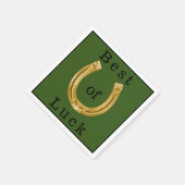 幸運な金ゴールド スタンダードカクテルナプキン (角)