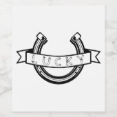 幸運な馬蹄形 ワインラベル (シングルラベル)