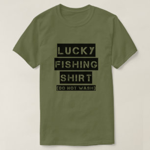 幸運な魚釣りのワイシャツはおもしろいな人を洗浄しません Tシャツ