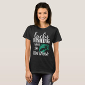 幸運な魚釣りスピナーベイトストライクを洗わない Tシャツ (正面フル)
