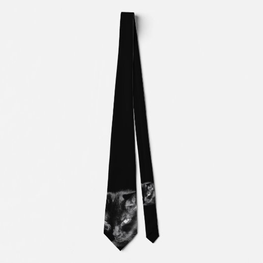 幸運な黒猫は見ています ネクタイ (正面)