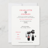 幸運な黒猫花嫁 | Groom Purr..結婚effect's 招待状 (正面)