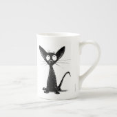 幸運な黒猫 ボーンチャイナマグカップ (右)