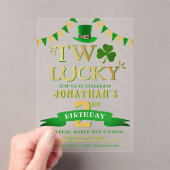 幸運な2回目の誕生日 アクリル招待状 (インサイチュ (ポータブル))