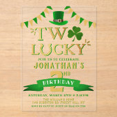 幸運な2回目の誕生日 アクリル招待状 (正面)