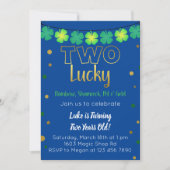 幸運な2回目の誕生日 招待状 (正面)