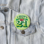 幸運な21 -誕生日ボタンのバッジPin 缶バッジ (インサイチュ)
