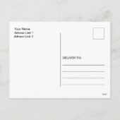 幸運な4つの葉のクローバーのハートのバレンタインデーの花 シーズンポストカード (裏面)