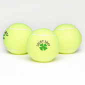 幸運な4つの葉のクローバーの名前入りなスポーツのギフト テニスボール (マルチ)