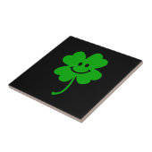 幸運な4つの葉のクローバーの顔 タイル (側面)