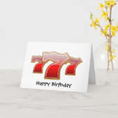 幸運な7 カード (黄色い花)