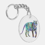 幸運な(占星術の)十二宮図のトラ|のkeychain キーホルダー (正面左)