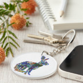 幸運な(占星術の)十二宮図のノウサギ|のkeychain キーホルダー (正面右)