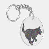 幸運な(占星術の)十二宮図犬|のkeychain キーホルダー (正面左)