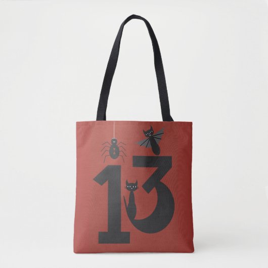 幸運な#13 トートバッグ (正面)
