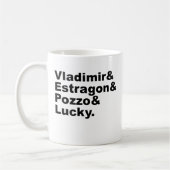 幸運なGodot - Vladimirの待っているEstragon Pozzo コーヒーマグカップ (左)