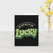 幸運なSt patricks dayを手に入れるためにここにおもしろいいる カード (黄色い花)