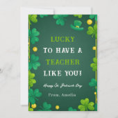 幸運にもあなたのような先生がいます St Patrick’s Day シーズンカード (正面)
