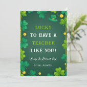 幸運にもあなたのような先生がいます St Patrick’s Day シーズンカード (スタンド正面)