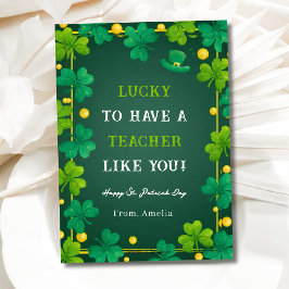 幸運にもあなたのような先生がいます St Patrick’s Day シーズンカード