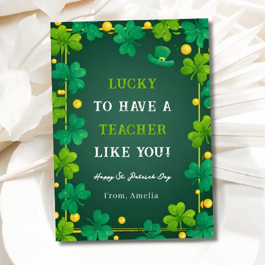 幸運にもあなたのような先生がいます St Patrick’s Day シーズンカード