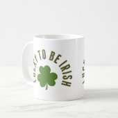 幸運にもアイルランド人である コーヒーマグカップ (正面左)