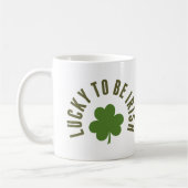 幸運にもアイルランド人である コーヒーマグカップ (左)