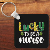 幸運にもナース聖パトリックの日 キーホルダー (正面)