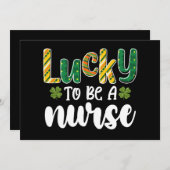 幸運にもナース聖パトリックの日 招待状 (正面/裏面)